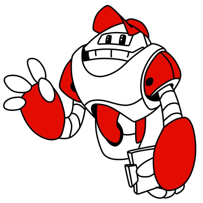 Hướng dẫn vẽ chú Robot giao hàng thân thiện cho bé - Bước 9