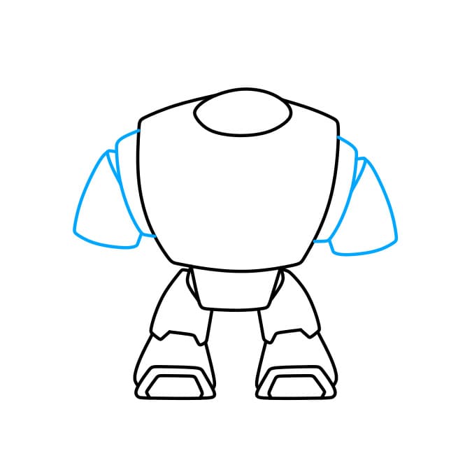 Hướng dẫn vẽ một con Robot khổng lồ - Bước 4