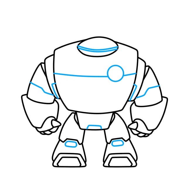 Hướng dẫn vẽ một con Robot khổng lồ - Bước 5