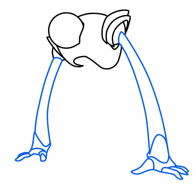 Hướng dẫn vẽ một chú Robot tay dài - Bước 3