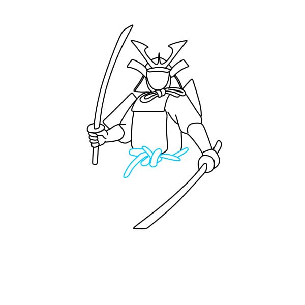 Hướng dẫn vẽ Samurai siêu ngầu và đẹp cho bé - Bước 6