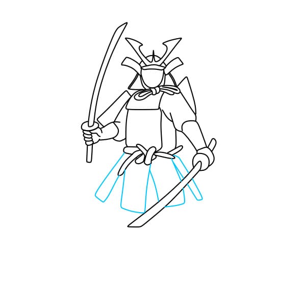 Hướng dẫn vẽ Samurai siêu ngầu và đẹp cho bé - Bước 7