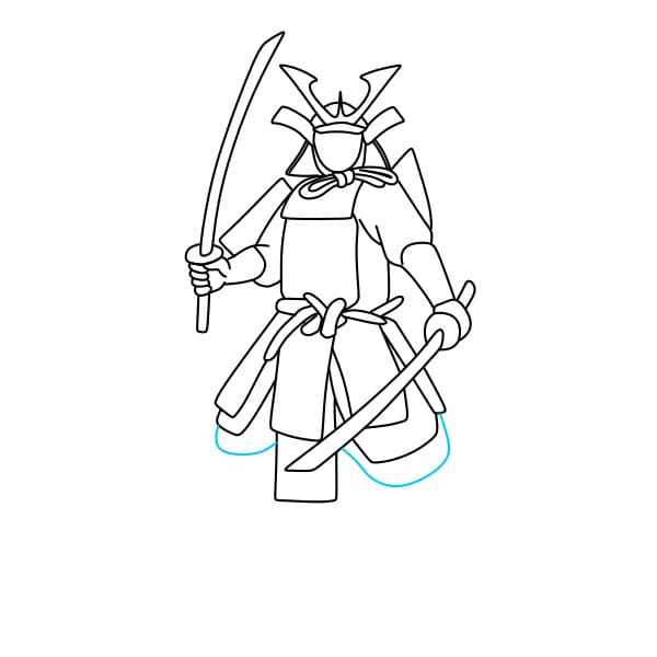 Hướng dẫn vẽ Samurai siêu ngầu và đẹp cho bé - Bước 8
