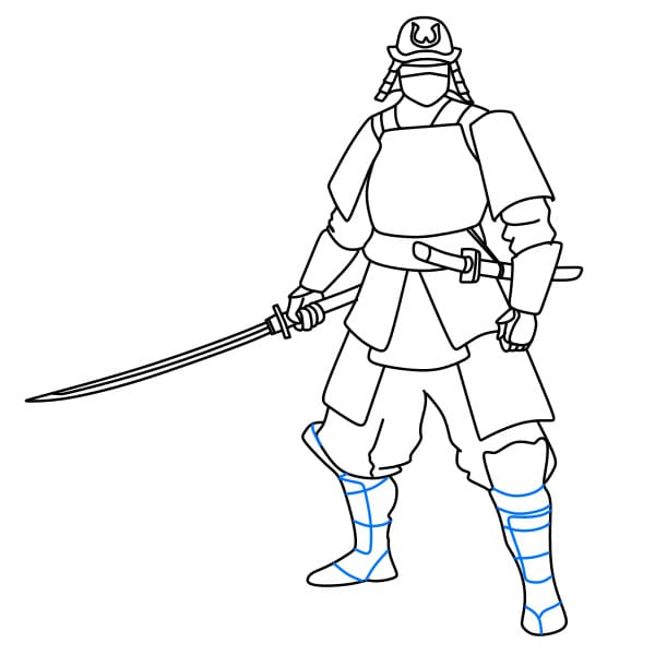 Hướng dẫn vẽ Samurai - Bước 8