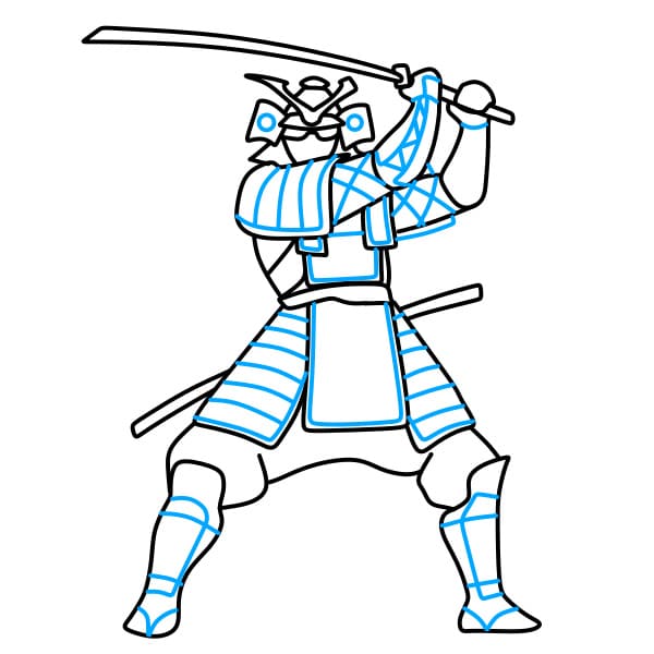 Hướng dẫn vẽ Samurai - Bước 6