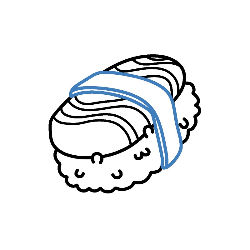 Hướng dẫn vẽ Sushi cực hấp dẫn. - Bước 5