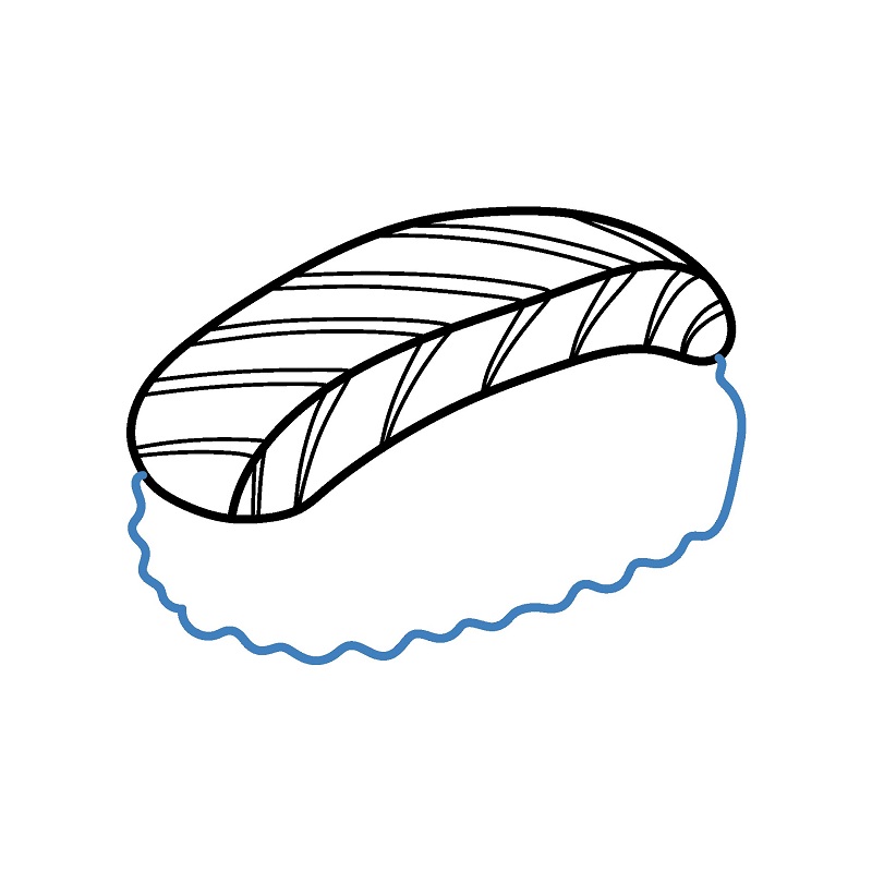 Hướng dẫn vẽ Sushi đơn giản. - Bước 4