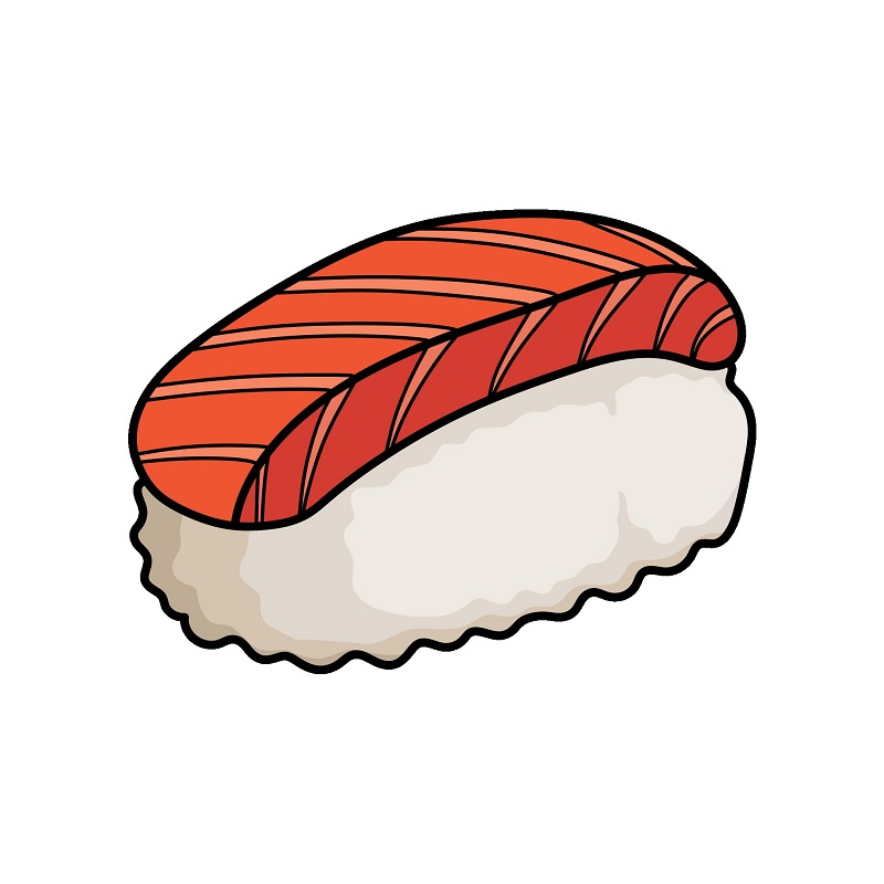 Hướng dẫn vẽ Sushi đơn giản. - Bước 5