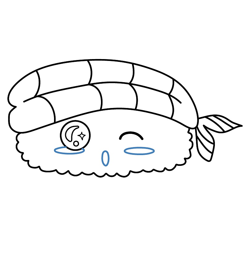 Hướng dẫn vẽ miếng Sushi hoạt hình. - Bước 8