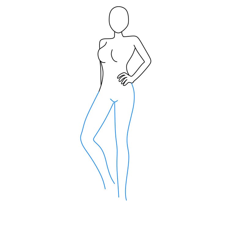 Hướng dẫn cách vẽ thân hình chi tiết từng bước - Bước 5