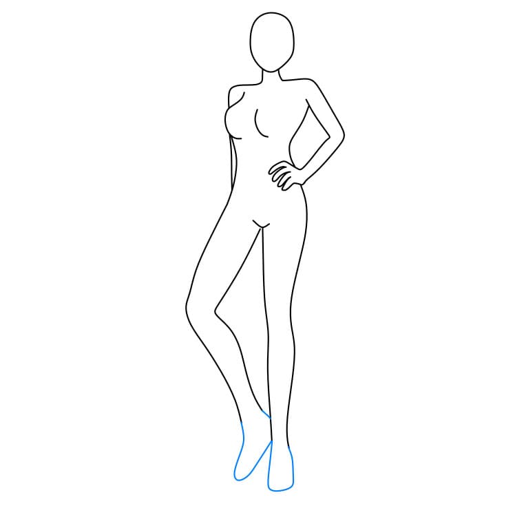 Hướng dẫn cách vẽ thân hình chi tiết từng bước - Bước 6