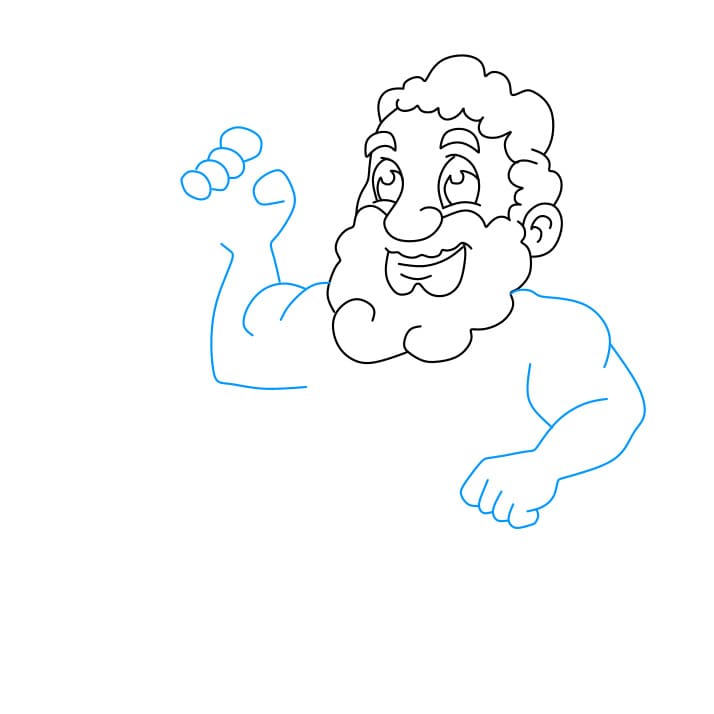 Hướng dẫn cách vẽ thần Jeus đơn giản và đẹp cho bé - Bước 4