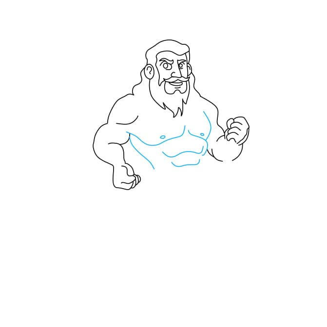 Hướng dẫn cách vẽ thần Jeus đơn giản và đẹp cho bé - Bước 5