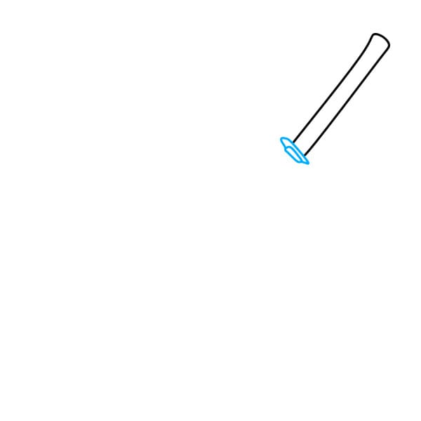 Hướng dẫn vẽ thanh kiếm katana - Bước 2