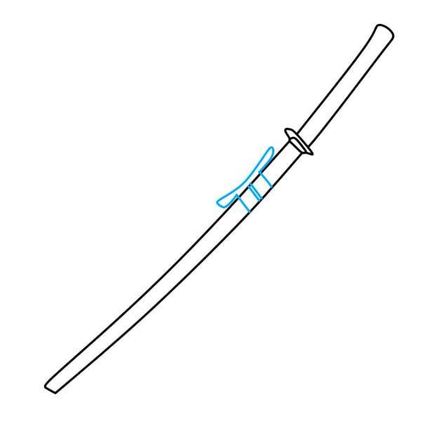 Hướng dẫn vẽ thanh kiếm katana - Bước 4