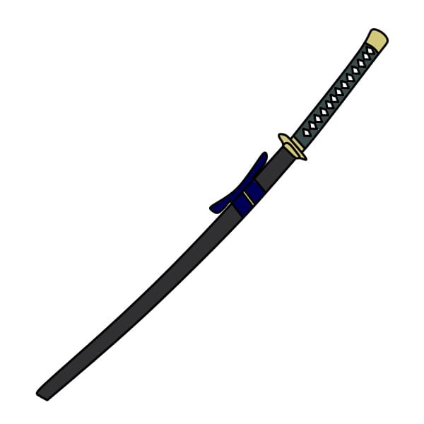 Hướng dẫn vẽ thanh kiếm katana - Bước 6