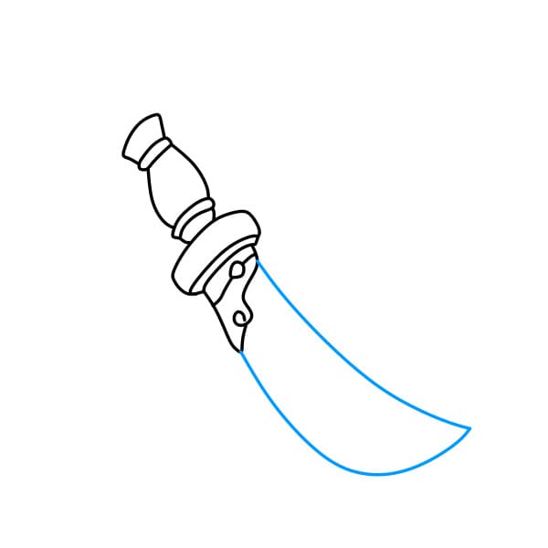 Hướng dẫn vẽ thanh đao - Bước 5