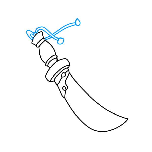 Hướng dẫn vẽ thanh đao - Bước 6