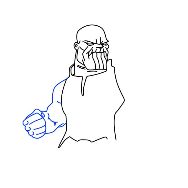 Hướng dẫn vẽ Thanos độc ác cho bé - Bước 5