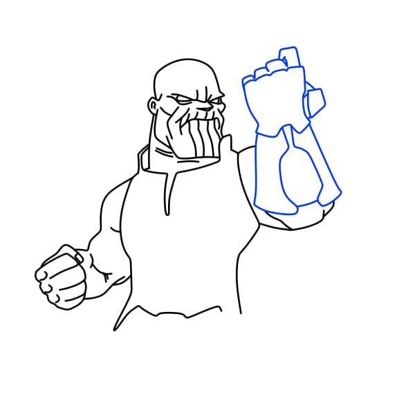 Hướng dẫn vẽ Thanos độc ác cho bé - Bước 6