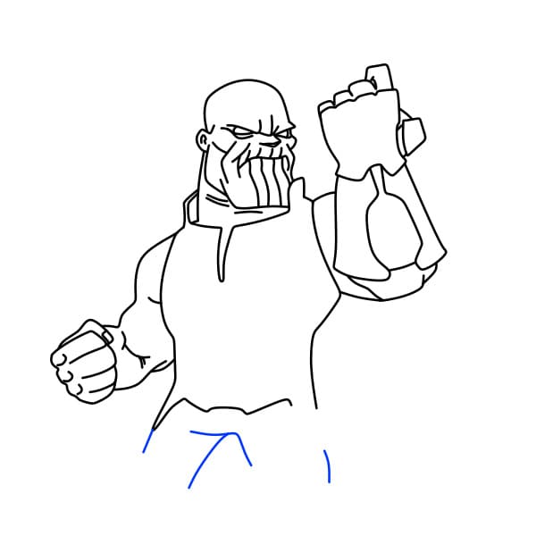 Hướng dẫn vẽ Thanos độc ác cho bé - Bước 7