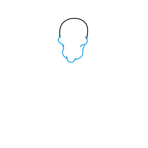 Hướng dẫn vẽ thây ma thật đáng sợ cho bé - Bước 2