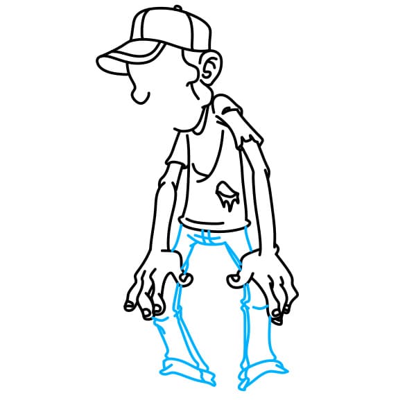 Hướng dẫn vẽ con thây ma sành điệu - Bước 6