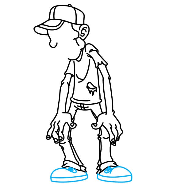 Hướng dẫn vẽ con thây ma sành điệu - Bước 7