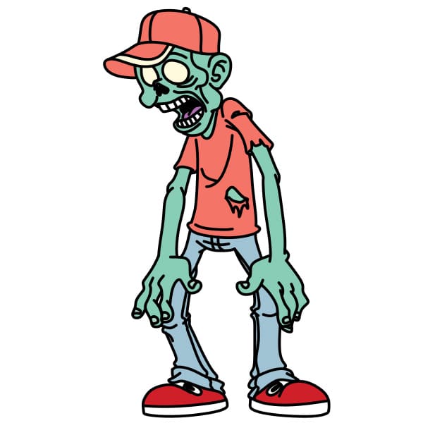 Hướng dẫn vẽ con thây ma sành điệu - Bước 9