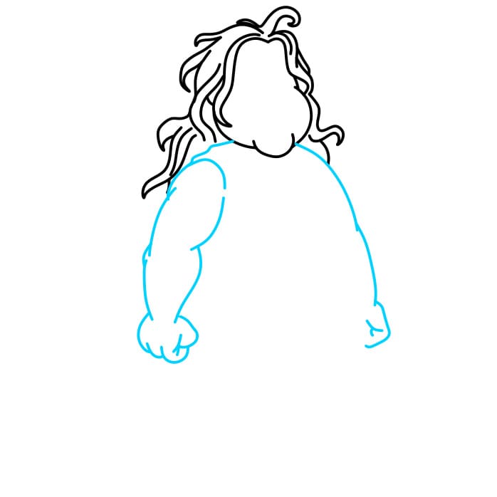 Hướng dẫn vẽ thây ma bị béo phì - Bước 3