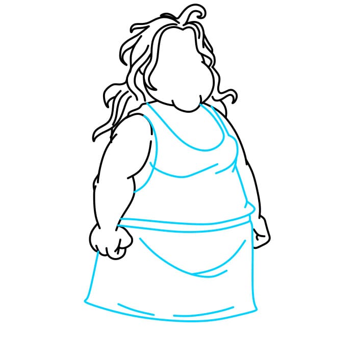 Hướng dẫn vẽ thây ma bị béo phì - Bước 4