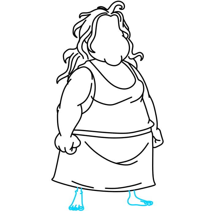 Hướng dẫn vẽ thây ma bị béo phì - Bước 5