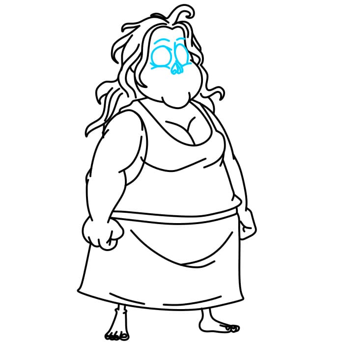 Hướng dẫn vẽ thây ma bị béo phì - Bước 7