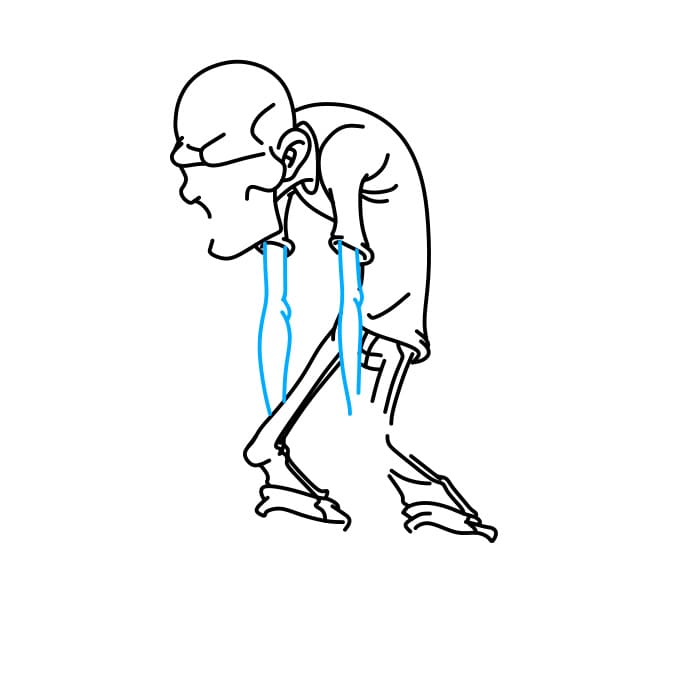 Hướng dẫn vẽ thây ma già nua - Bước 5