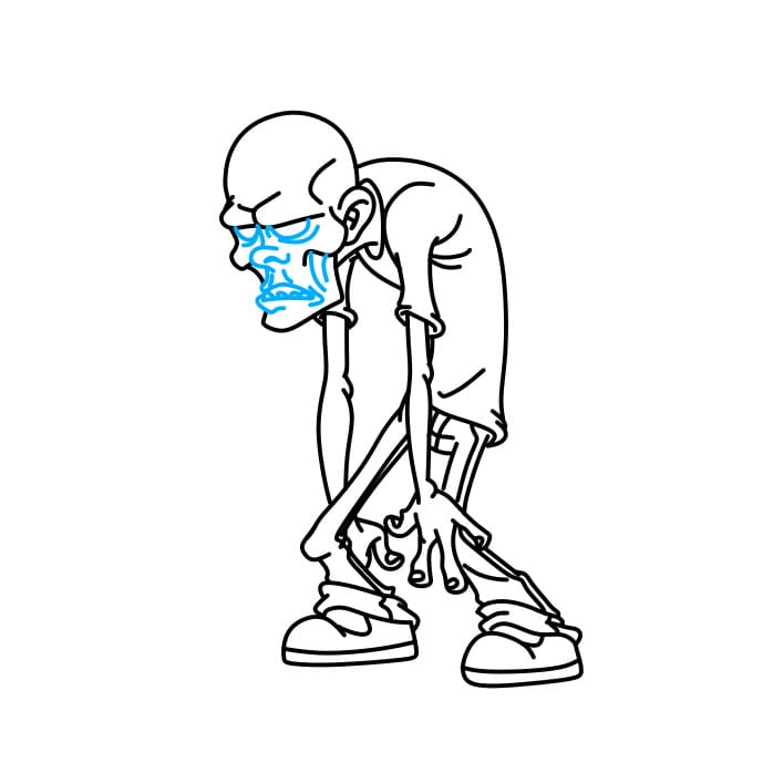 Hướng dẫn vẽ thây ma già nua - Bước 7