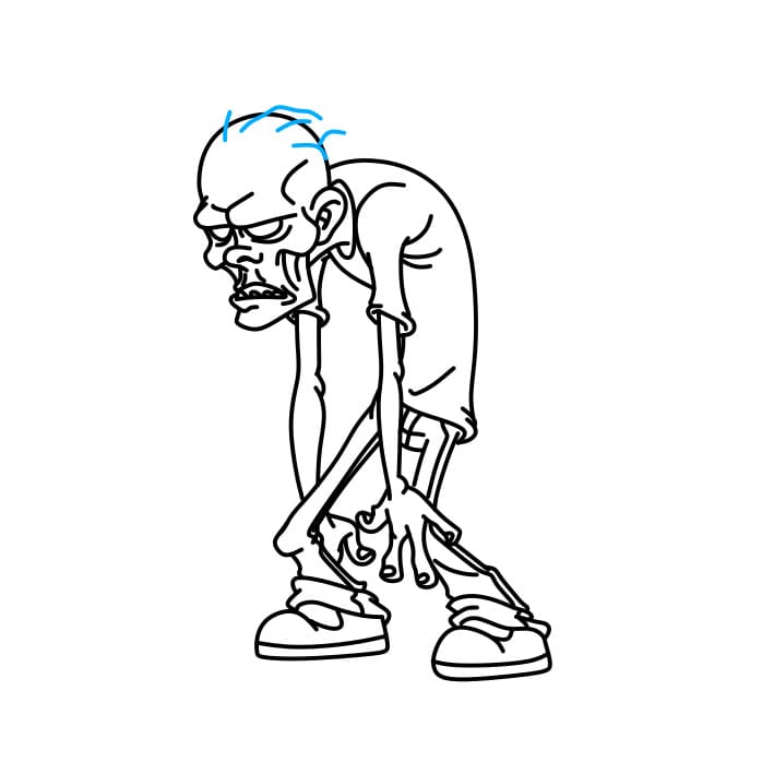 Hướng dẫn vẽ thây ma già nua - Bước 8