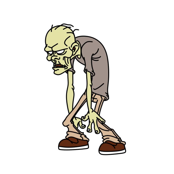 Hướng dẫn vẽ thây ma già nua - Bước 9