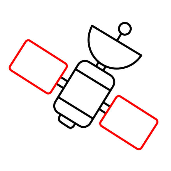 Hướng dẫn vẽ vệ tinh đơn giản dành cho người mới bắt đầu - Bắt đầu vẽ các tấm pin mặt trời