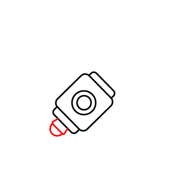 Vẽ vệ tinh không gian đơn giản dành cho trẻ em - Động cơ đẩy/Vòi phun phía dưới