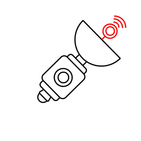 Vẽ vệ tinh không gian đơn giản dành cho trẻ em - Ăng-ten và tín hiệu