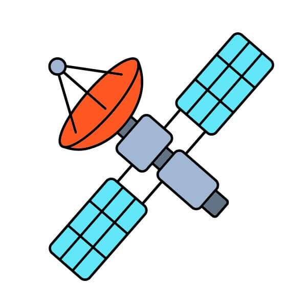 Học cách vẽ một vệ tinh thật ngầu – Bài học vẽ thú vị