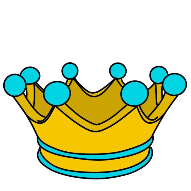 Hướng dẫn vẽ vương miện đơn giản và đẹp cho bé