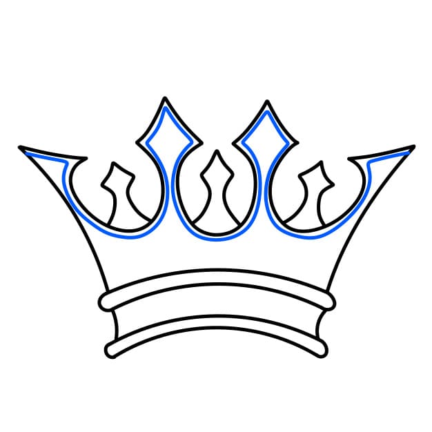 Hướng dẫn vẽ chiếc vương miện - Bước 3