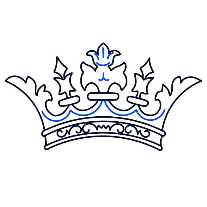 Hướng dẫn vẽ vương miện - Bước 4