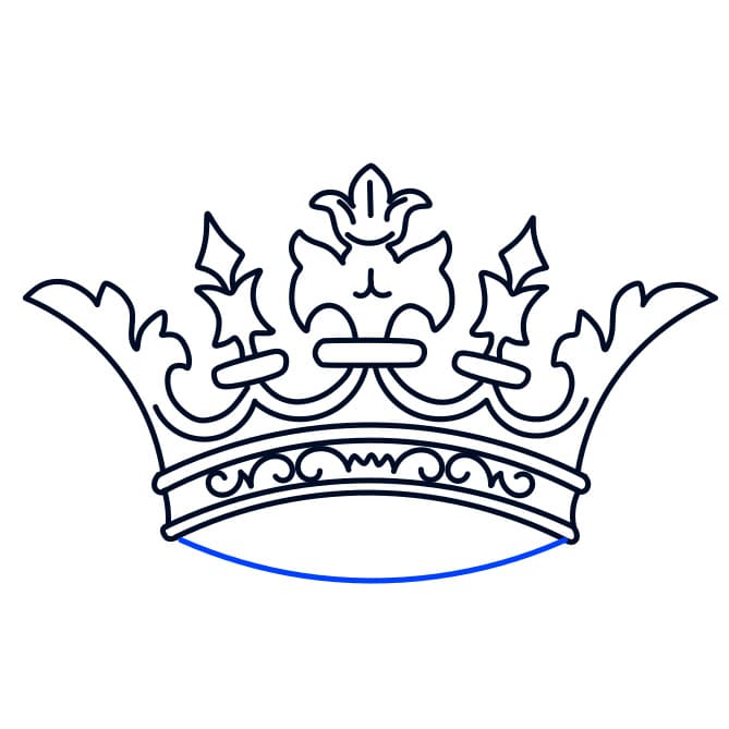 Hướng dẫn vẽ vương miện - Bước 5