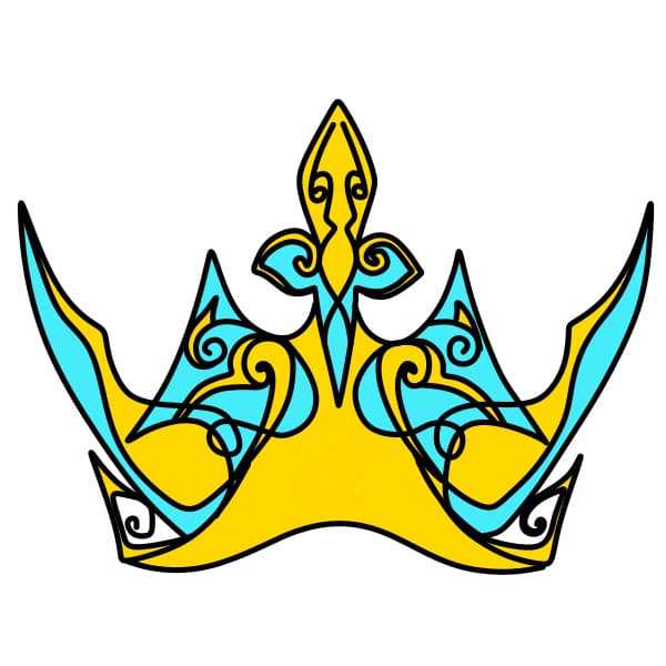 Hướng dẫn vẽ cái vương miện - Bước 2