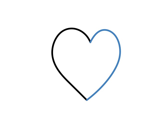 Hướng dẫn vẽ 3d trái tim hình khối màu xanh - Bước 2