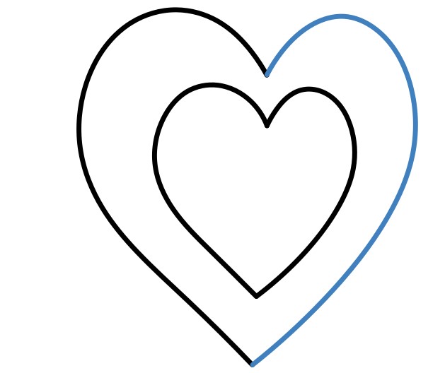 Hướng dẫn vẽ 3d trái tim hình khối màu xanh - Bước 4