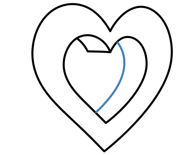 Hướng dẫn vẽ 3d trái tim hình khối màu xanh - Bước 6