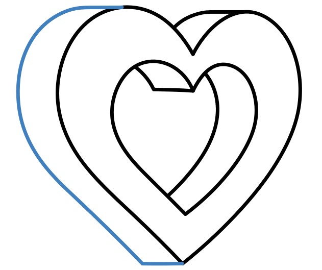 Hướng dẫn vẽ 3d trái tim hình khối màu xanh - Bước 8